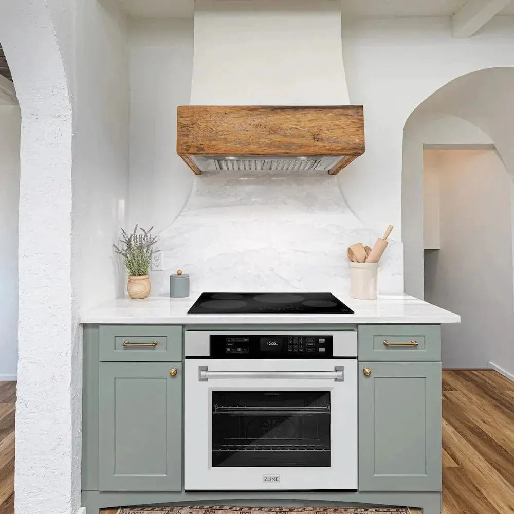 ZLINE 30"Professional True Convection Single Wall Oven, Air Fry, Self Clean, DuraSnow® White Matte WASS-WM-30 by Farmhouse Kitchen and Bath