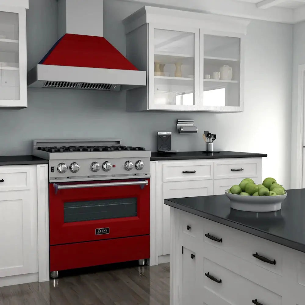 ZLINE 36" Bundle Range RAS-RG-36 & Range Hood 8654RG-36, 2KP-RASRGRH36 by Farmhouse Kitchen and Bath