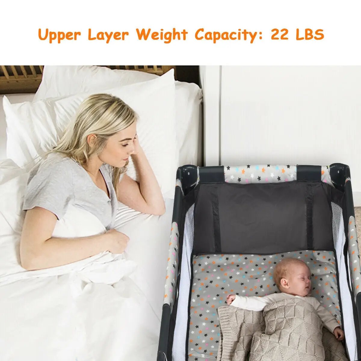 Portable Baby Playpen with Mattress Foldable Design by DirectDeals