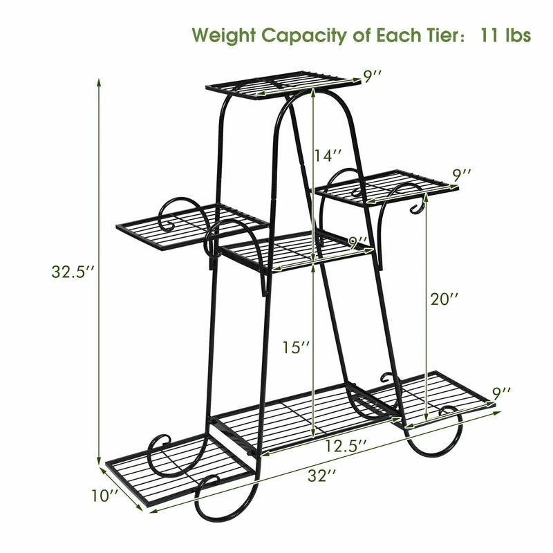 7 Tier Metal Patio Plant Stand by DirectDeals