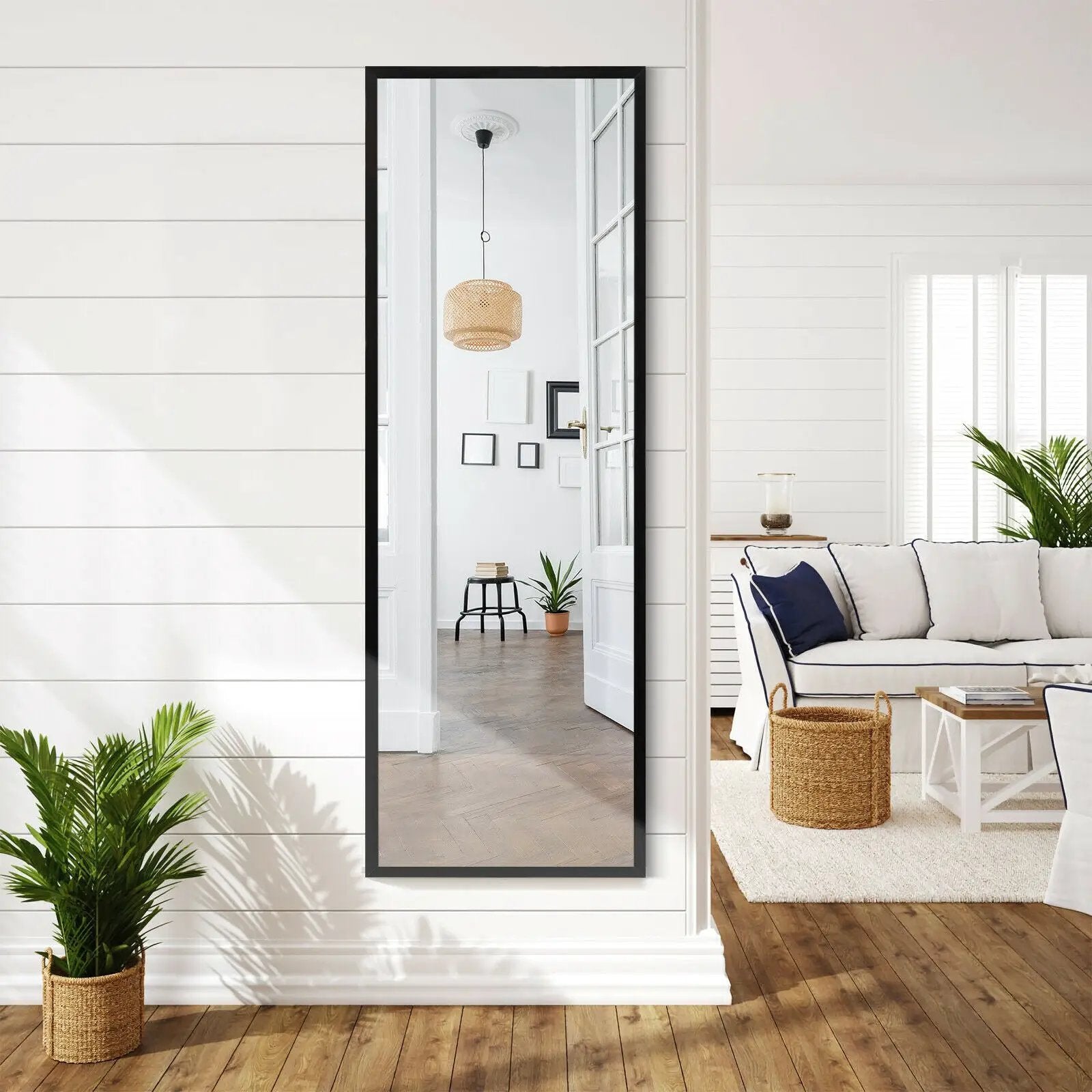 Full Length Metal Door Mirror with Adjustable Hook by DirectDeals