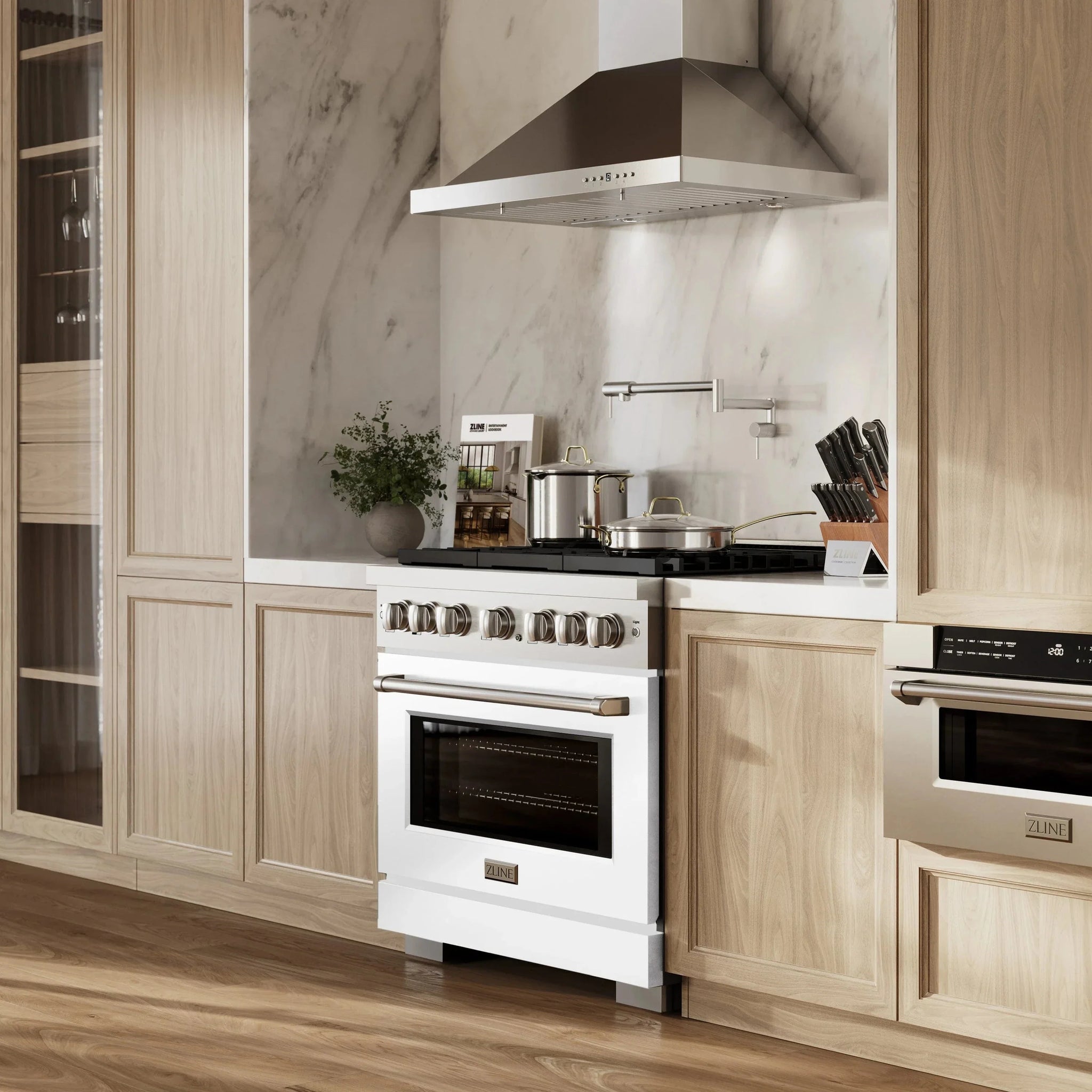 ZLINE 36"Paramount Dual Fuel Range Stainless Steel, White Matte, SDR-WM-36 by Farmhouse Kitchen and Bath