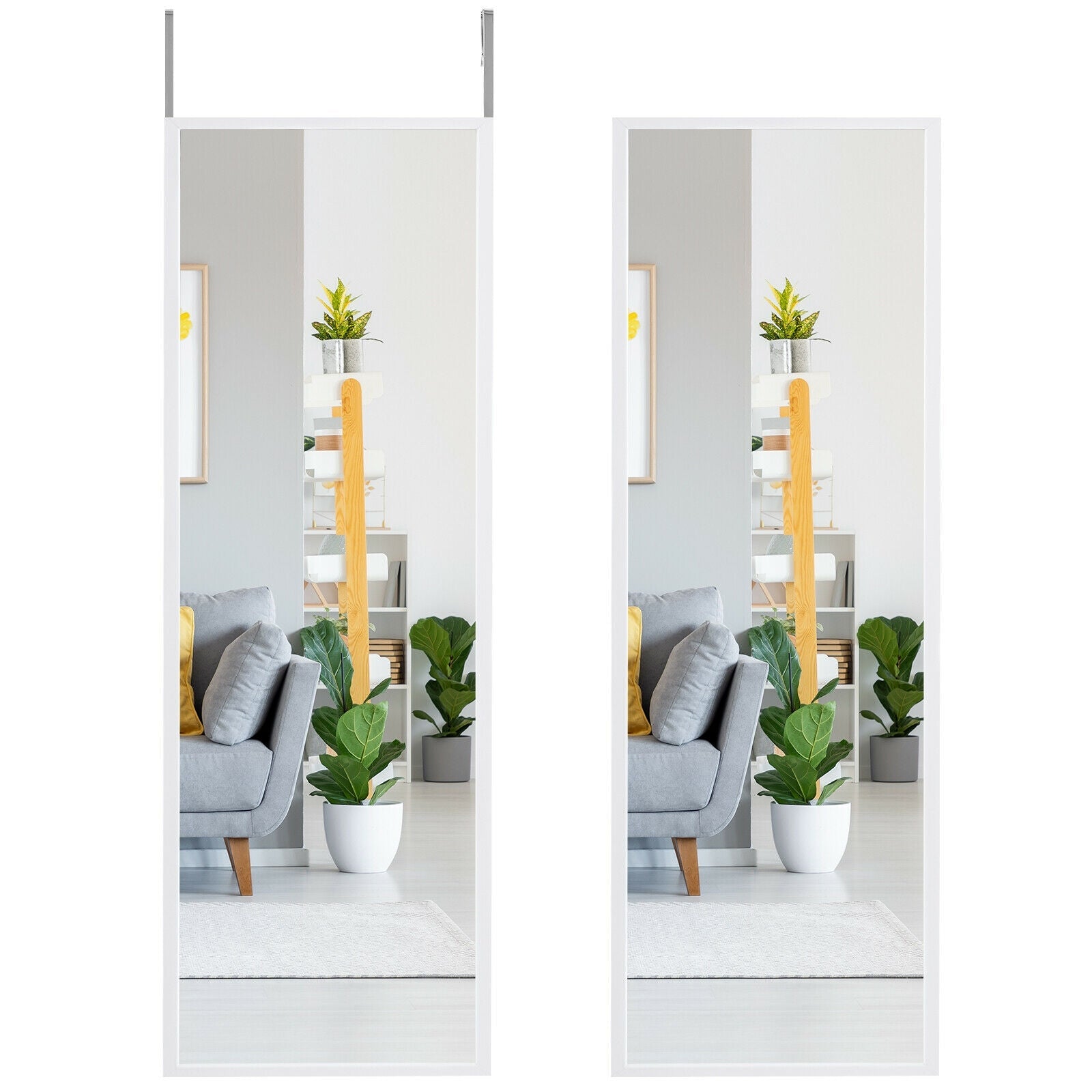 Full Length Metal Door Mirror with Adjustable Hook by DirectDeals