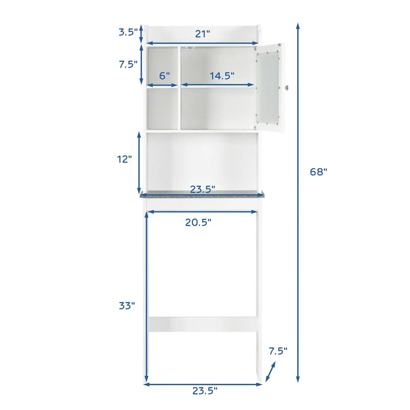 Bathroom Space Saver White Over-the-Toilet Cabinet by DirectDeals