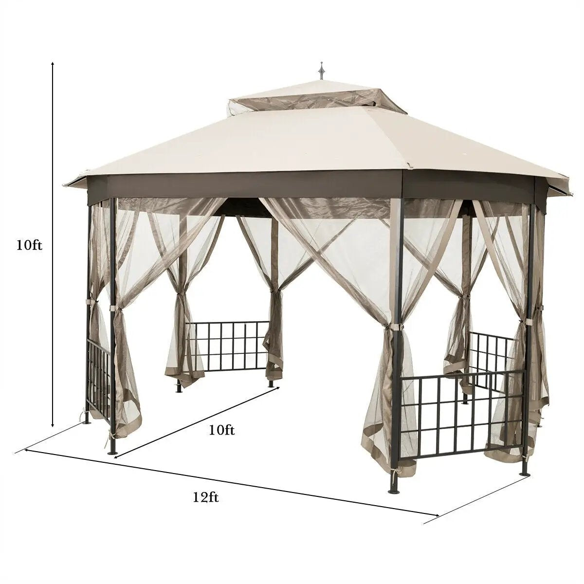 10’x 12’ Octagonal Patio Gazebo by DirectDeals