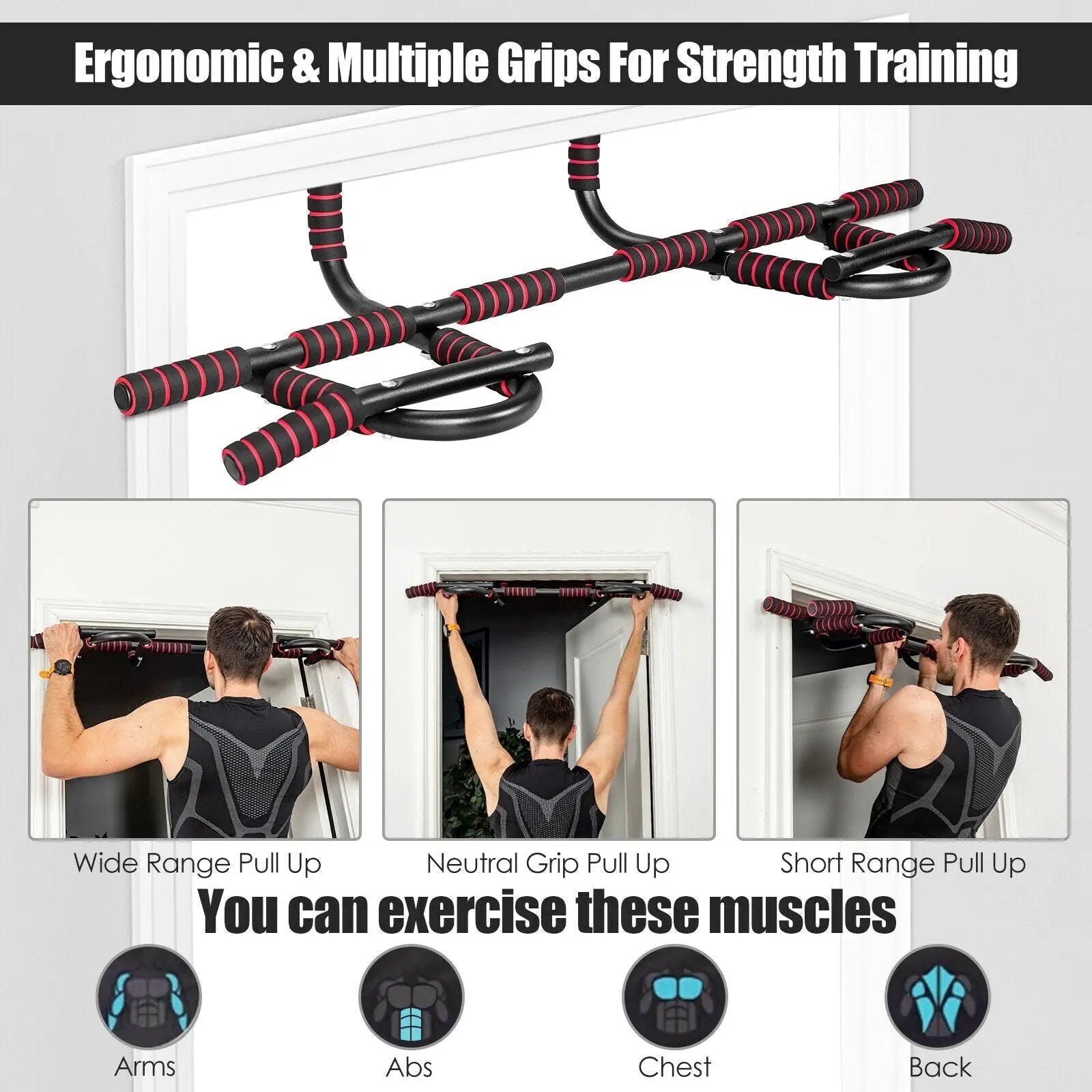 Multi-Purpose Pull Up Bar for Doorway by DirectDeals