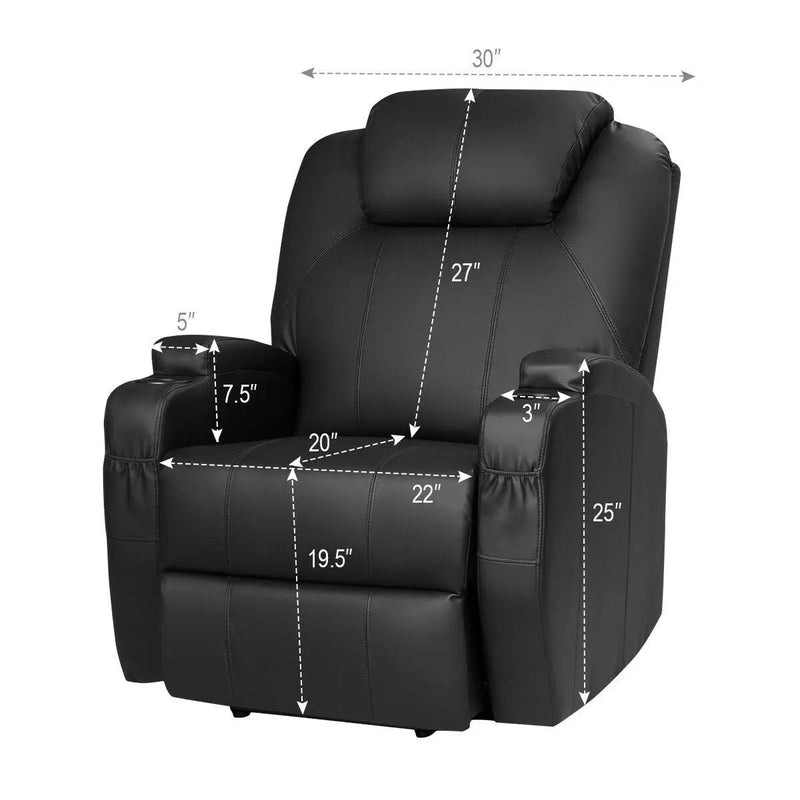 Power Lift Recliner Chair with Massage and Heat for Elderly with Remote Control by DirectDeals