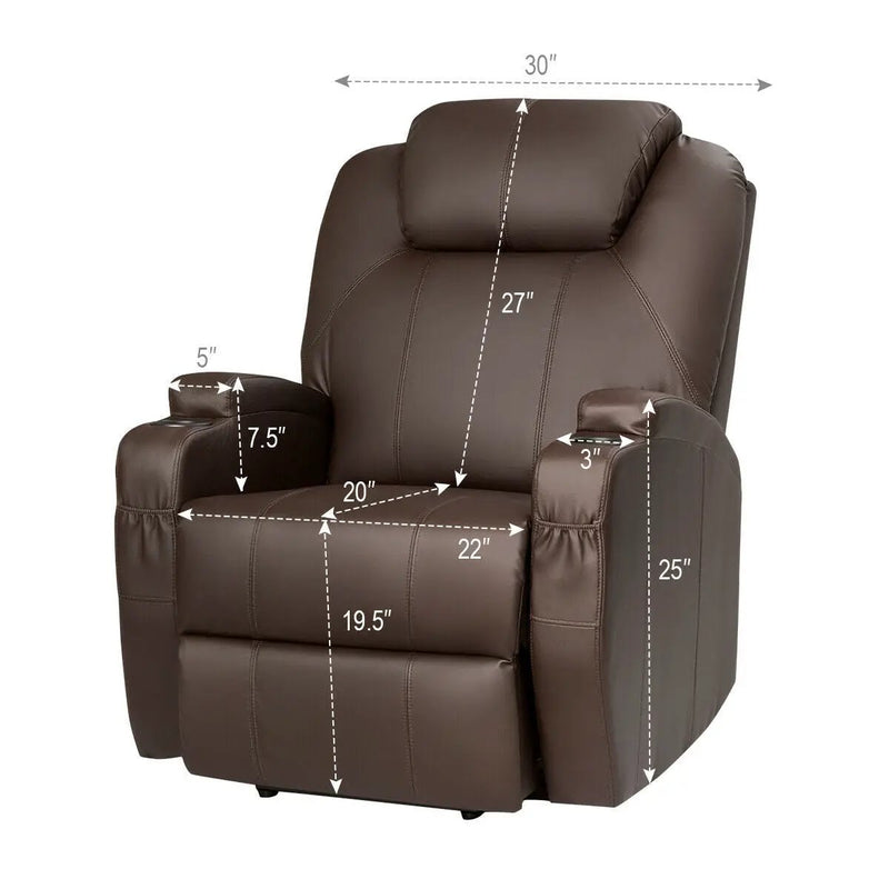 Power Lift Recliner Chair with Massage and Heat for Elderly with Remote Control by DirectDeals