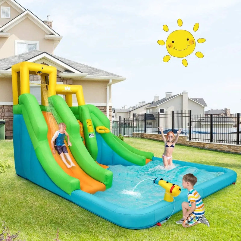 Inflatable Water Park Bounce House with Climbing Wall without Blower by DirectDeals
