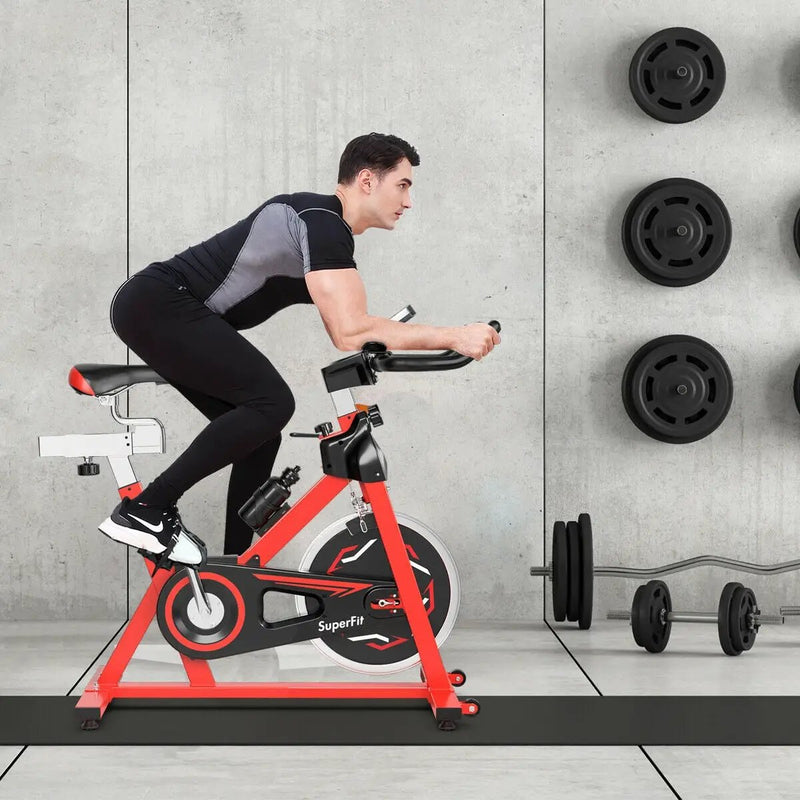 Exercise Bike with 30lbs Steel Flywheel by DirectDeals