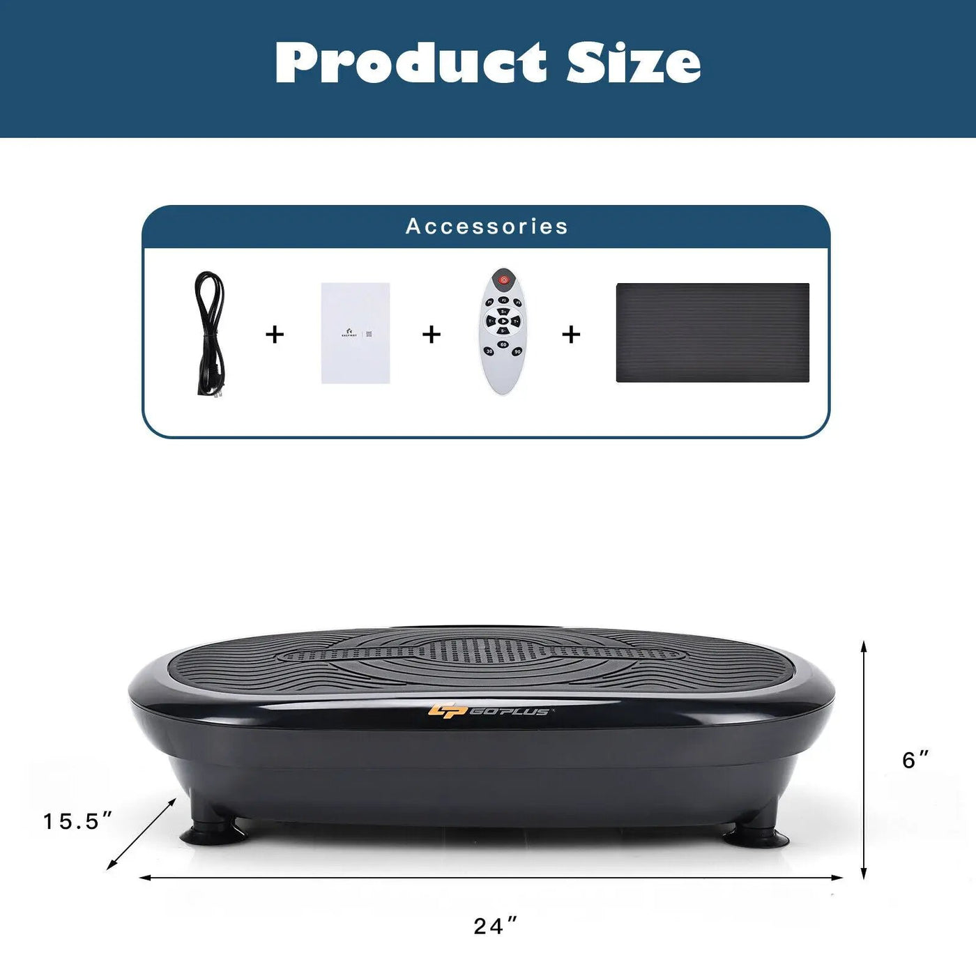 Mini Vibration Body Fitness Platform with Loop Bands by DirectDeals
