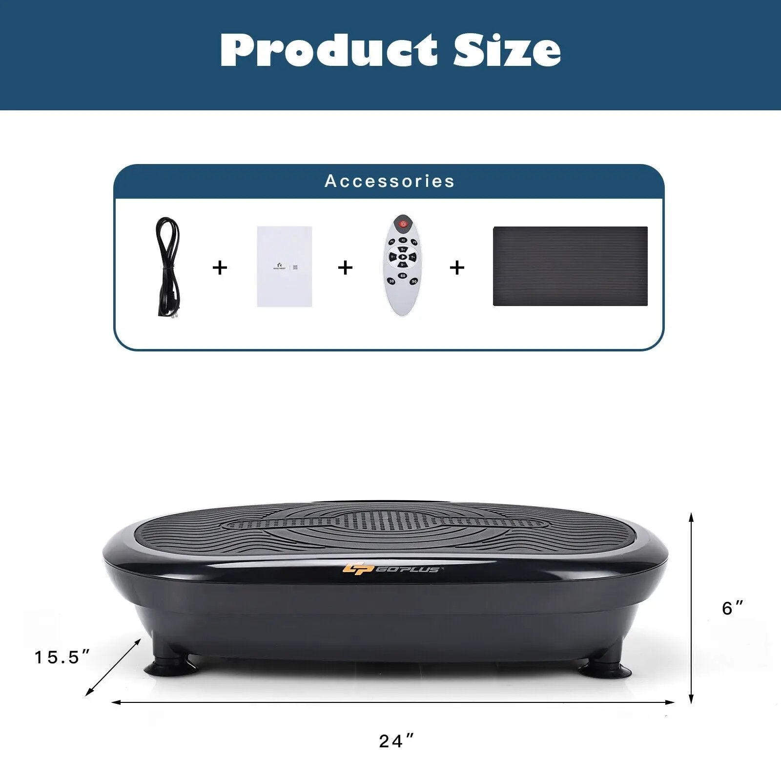 Mini Vibration Body Fitness Platform with Loop Bands by DirectDeals