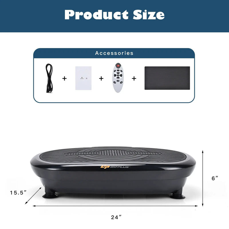 Mini Vibration Body Fitness Platform with Loop Bands by DirectDeals