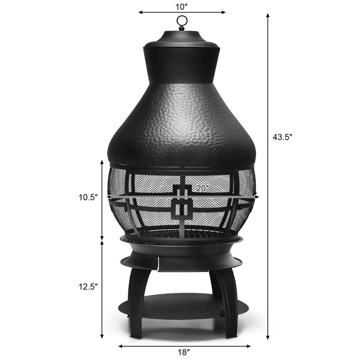 Patio Wood Burning Chimneys Fireplace by DirectDeals