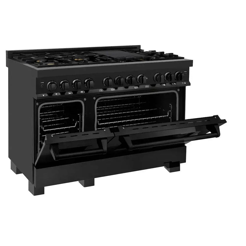 ZLINE 48" Bundle Range RAB-BR-48 & Wall Range Hood BSKBN, 2KP-RABRH48 by Farmhouse Kitchen and Bath