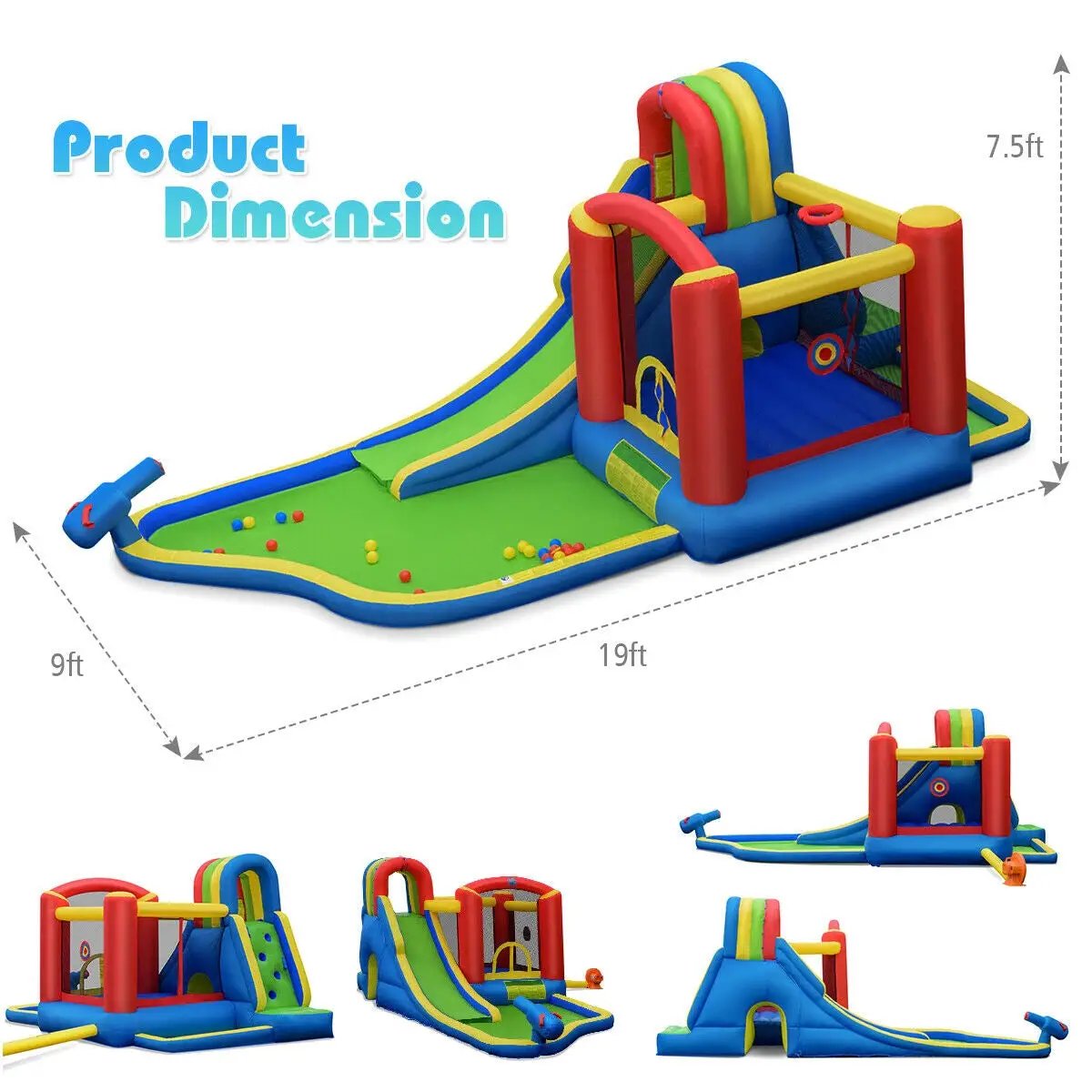 Inflatable Kid Bounce House Castle with Blower by DirectDeals