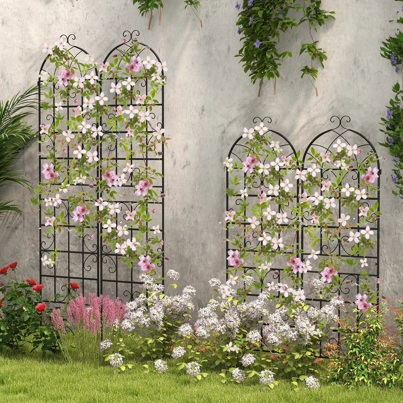 2/4 Pack 71 x 20 Inch Metal Garden Trellis for Climbing Plants by DirectDeals