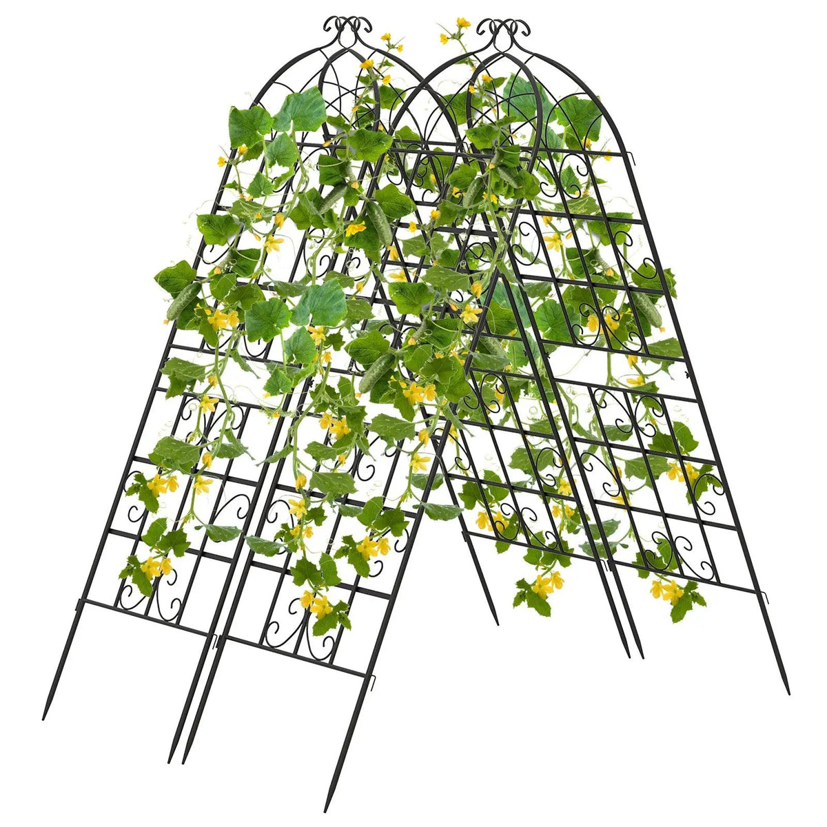 2/4 Pack 71 x 20 Inch Metal Garden Trellis for Climbing Plants by DirectDeals