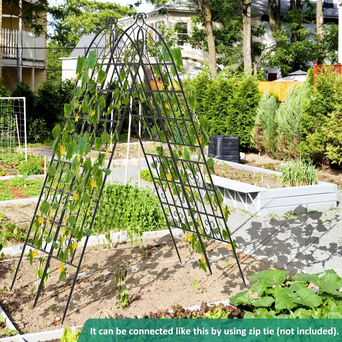 2/4 Pack 71 x 20 Inch Metal Garden Trellis for Climbing Plants by DirectDeals