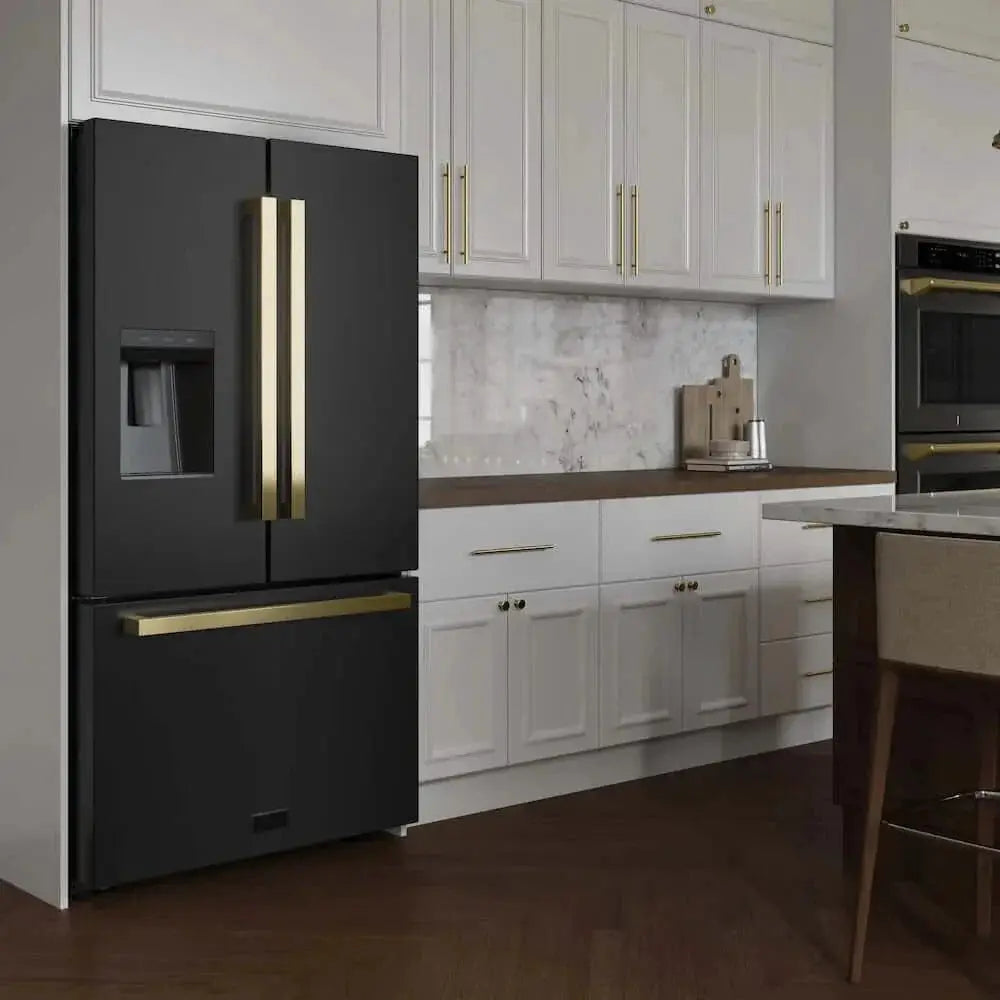 ZLINE 36" Refrigerator, Water, Ice Dispenser, Fingerprint Resistant, RSMZ-W-36-BS-FG by Farmhouse Kitchen and Bath