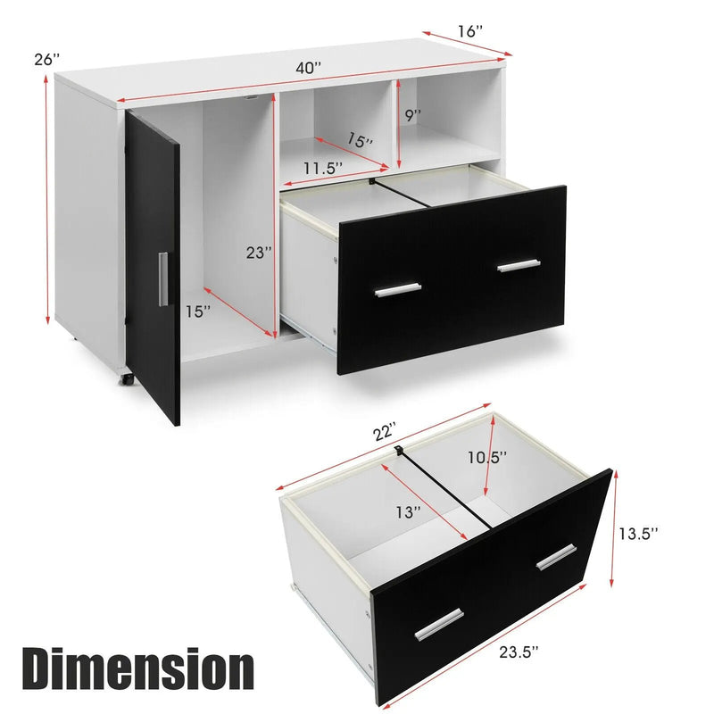 Lateral Mobile File Storage Cabinet by DirectDeals