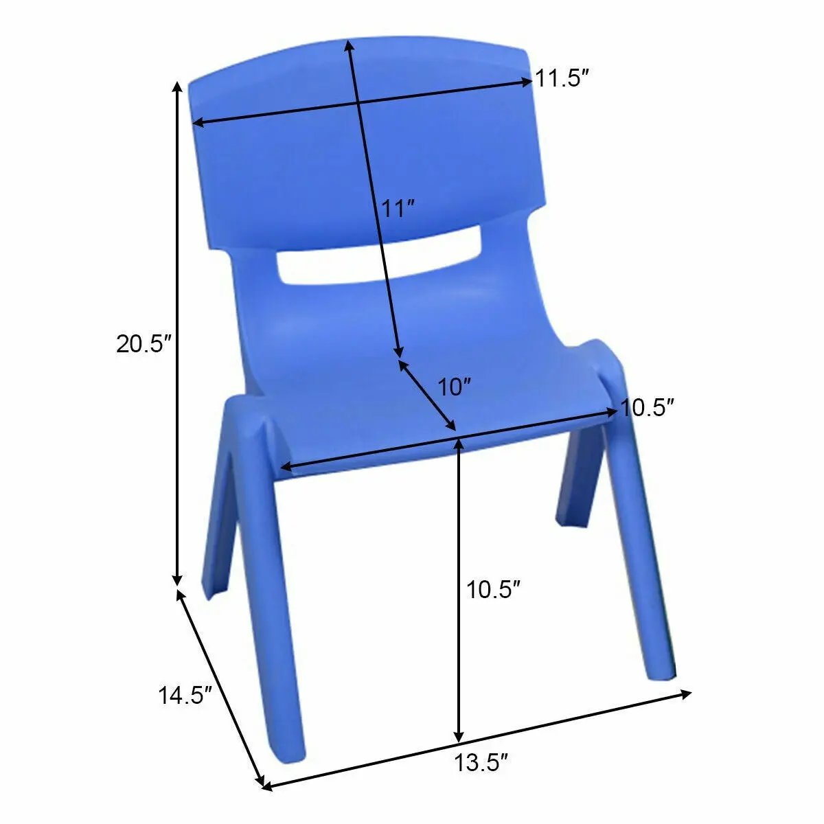 4-pack Colorful Stackable Plastic Children Chairs by DirectDeals