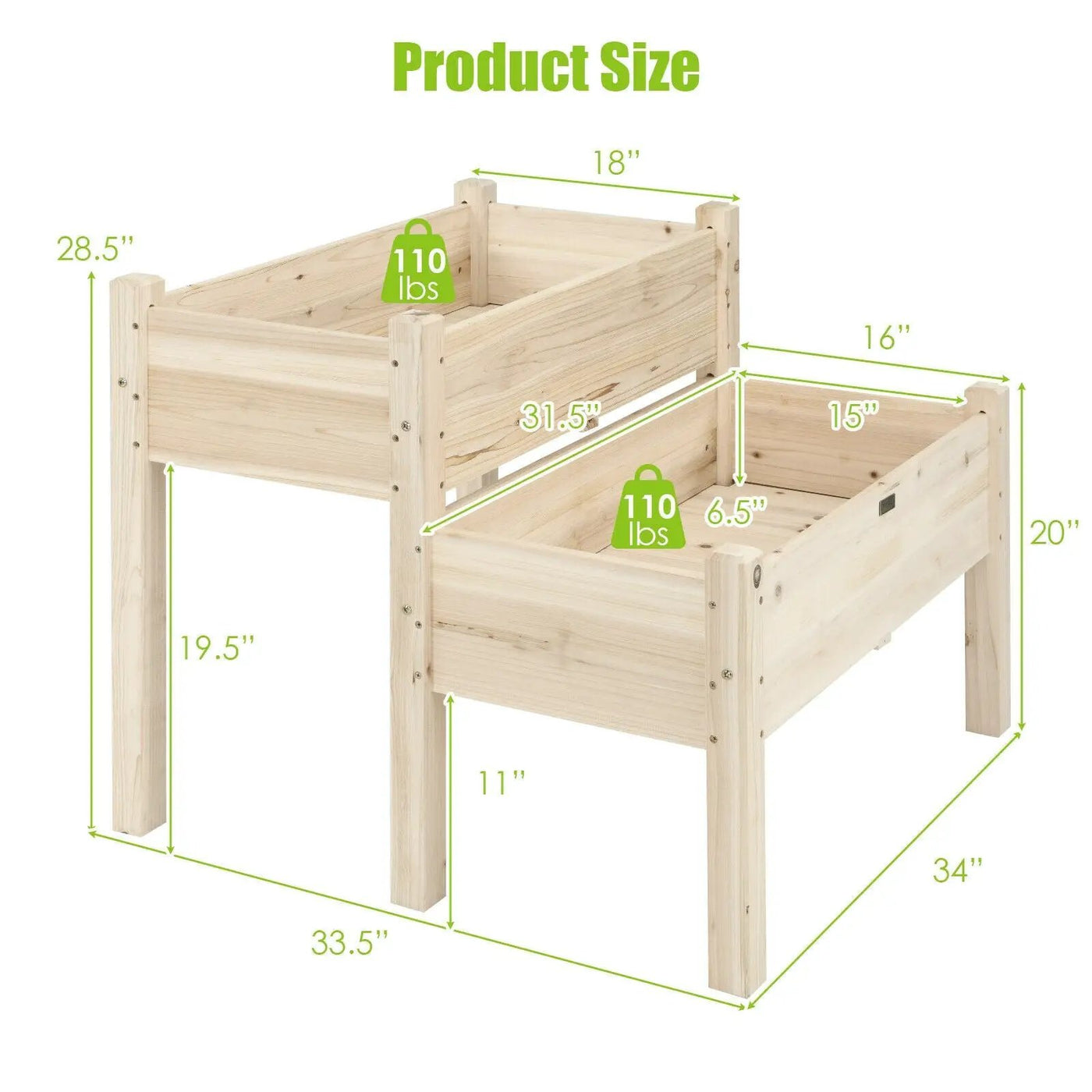 2 Tier Wooden by DirectDeals
