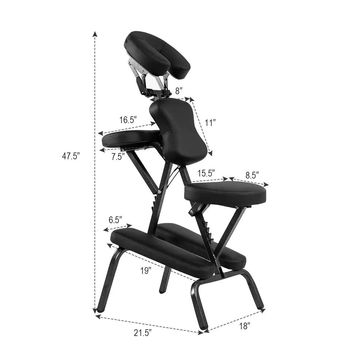 PU Leather Pad Travel Massage Chair with by DirectDeals