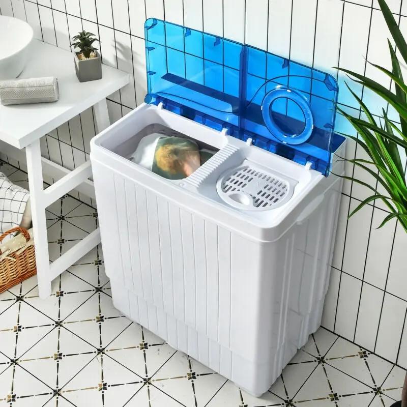 26 Pound Portable Semi-automatic Washing Machine with Built-in Drain Pump by DirectDeals