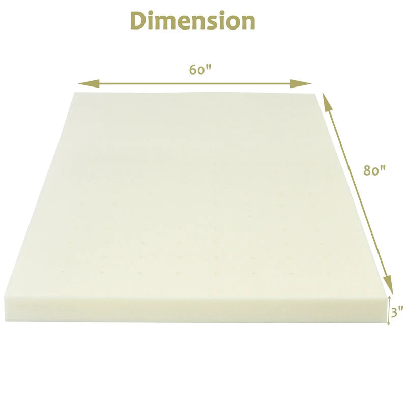 3-Inch Bed Mattress Topper Air Cotton for All Night’s Comfy Soft Mattress Pad by DirectDeals