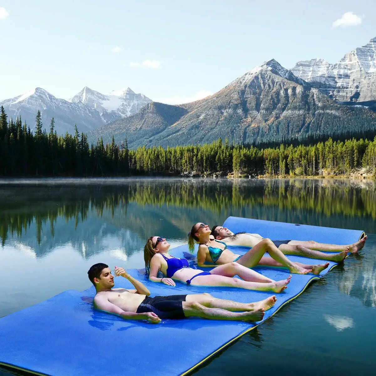 12’ x 6’ 3 Layer Floating Water Pad-Green by DirectDeals