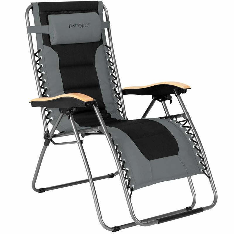 Oversize Folding Adjustable Padded Zero Gravity Lounge Chair by DirectDeals