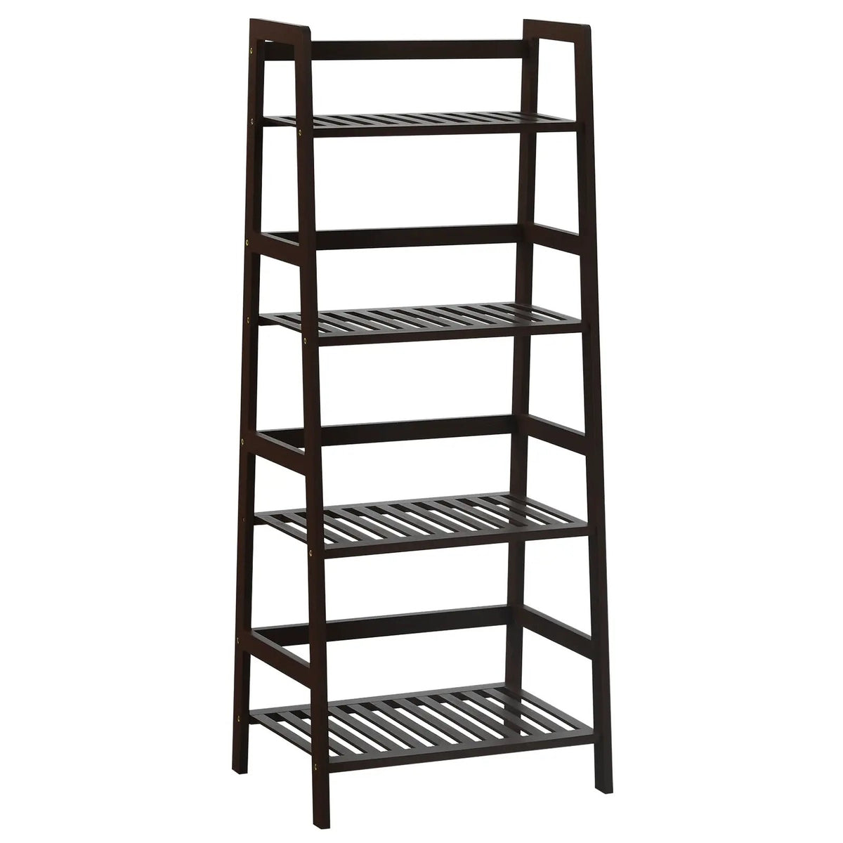 4-Tier Bamboo Plant Rack with Guardrails Stable and Space-Saving by DirectDeals