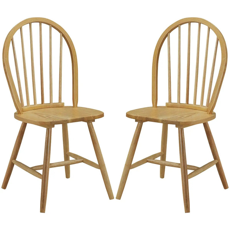 Set of 2 Vintage Windsor Wood Chair with Spindle Back for Dining Room by DirectDeals