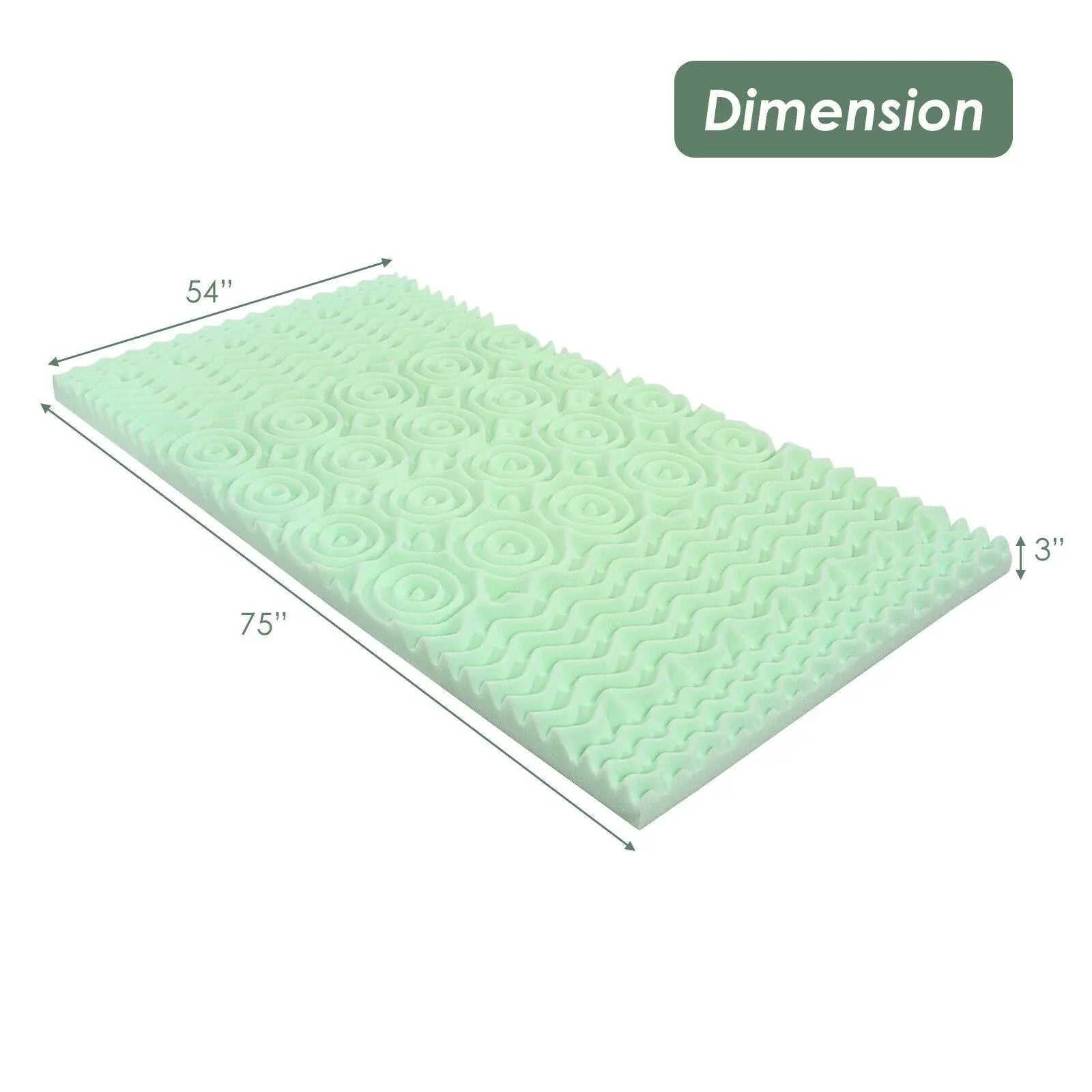3 Inch Comfortable Mattress Topper Cooling Air Foam by DirectDeals
