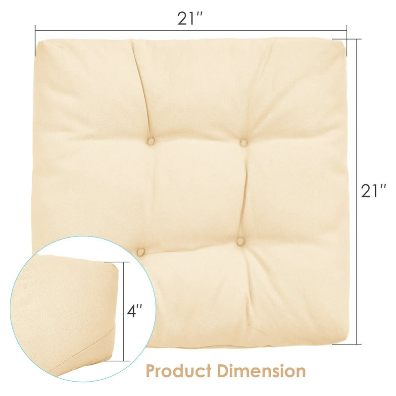 21 Inch x 21 Inch Patio Chair Seat Cushion Pads for Indoor and Outdoor by DirectDeals