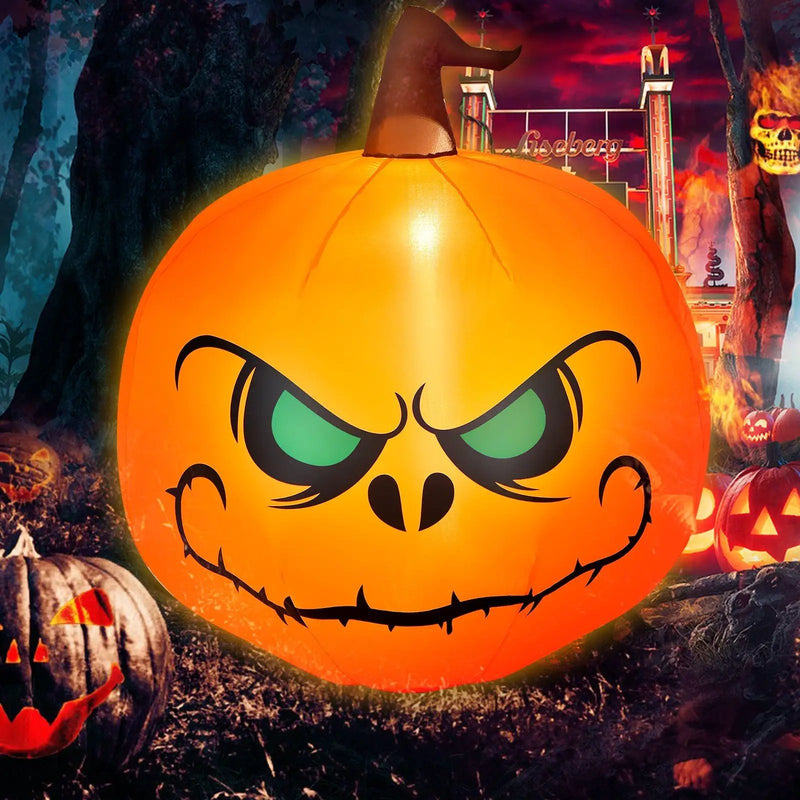 4 Feet Halloween Inflatable Pumpkin with Build-in LED Light by DirectDeals