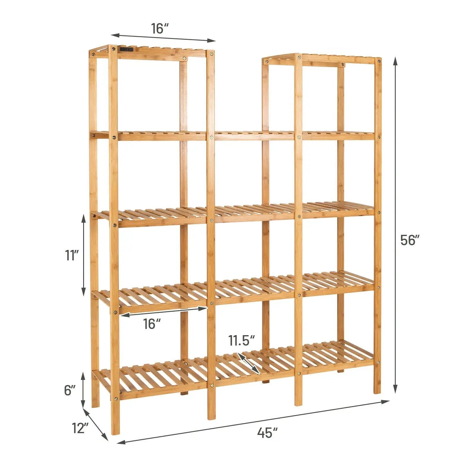 Multifunctional Bamboo Shelf Flower Plant Display Stand by DirectDeals
