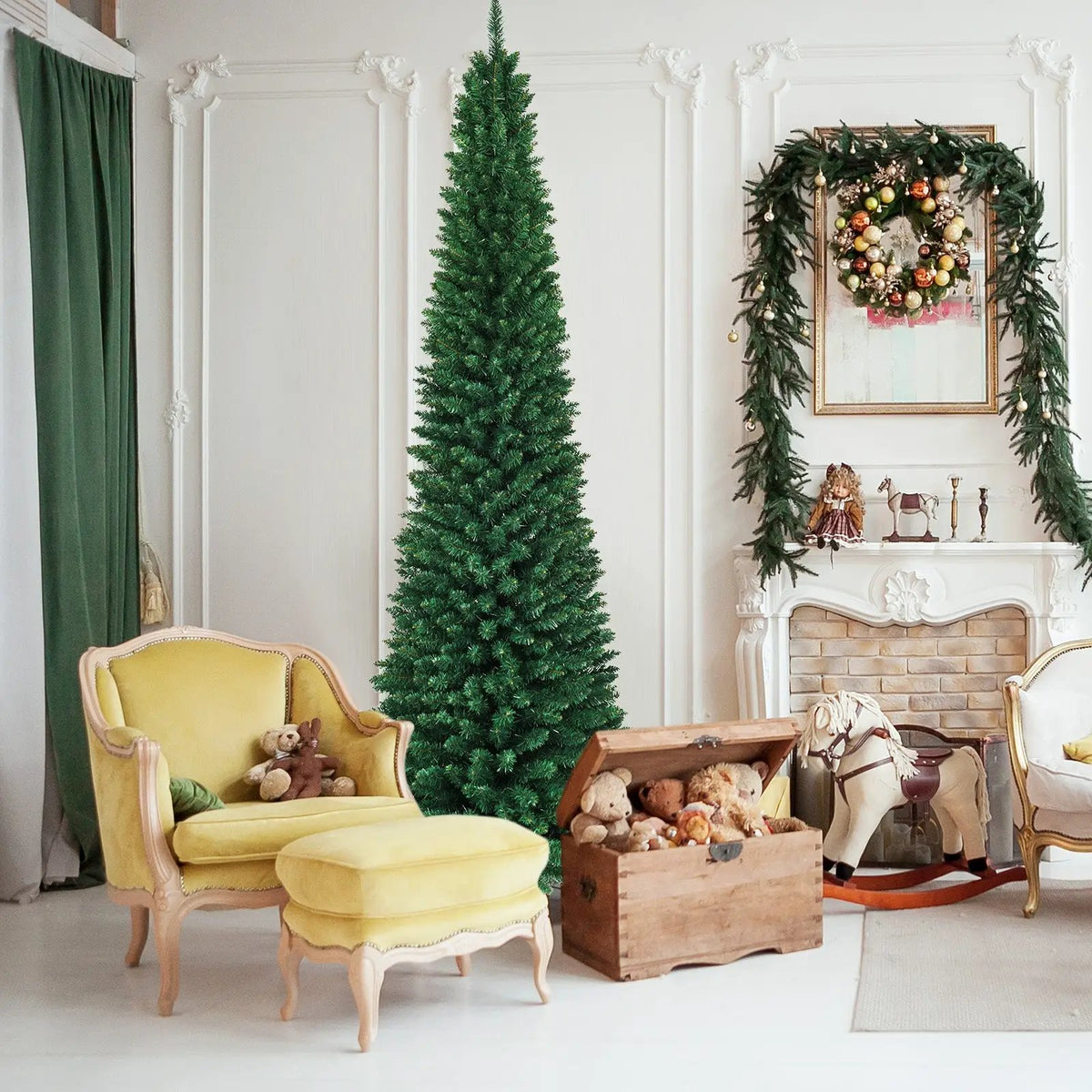 PVC Artificial Slim Pencil Christmas Tree by DirectDeals