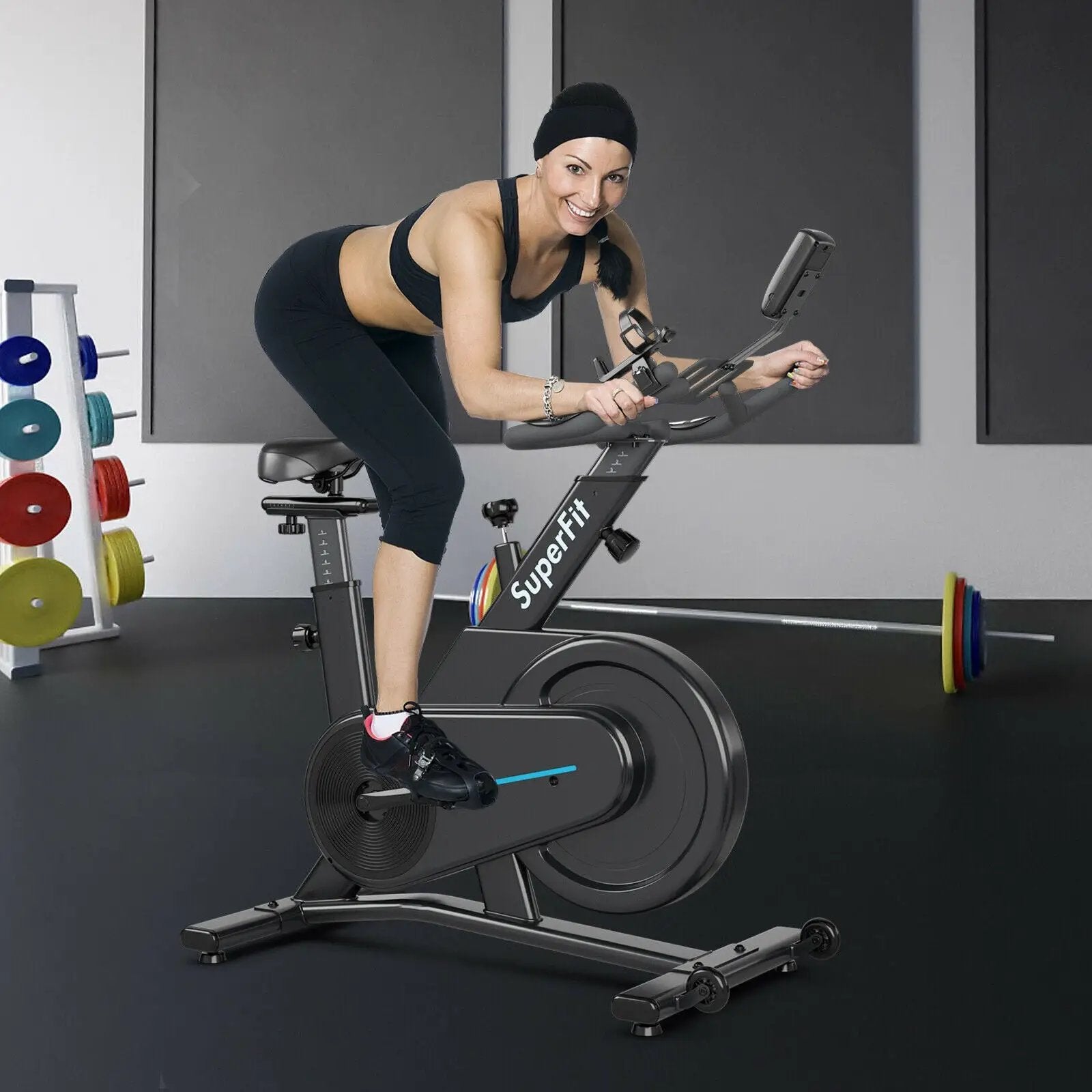 Magnetic Exercise Bike with Adjustable Seat and Handle by DirectDeals