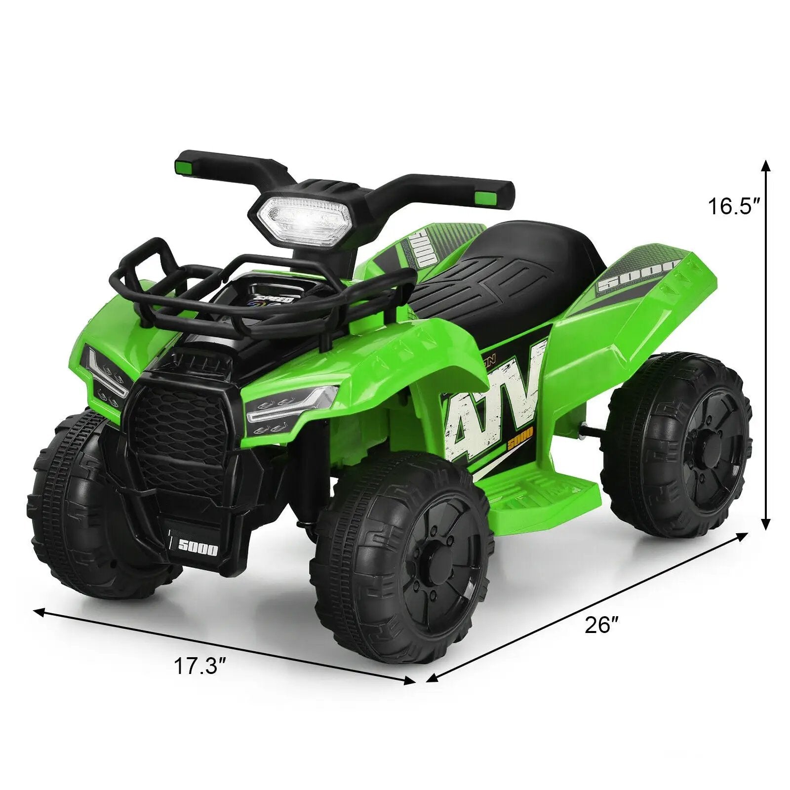 6V Kids ATV Quad Electric Ride On Car with LED Light and MP3 by DirectDeals