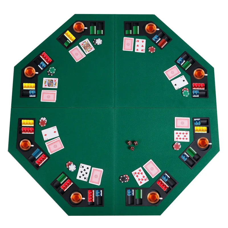 48 Inch 8 Players Octagon Fourfold Poker Table Top by DirectDeals