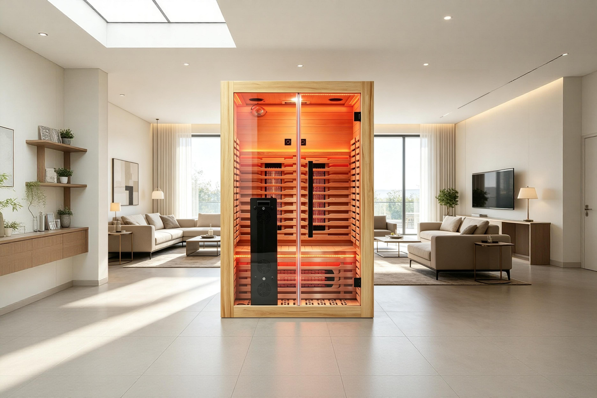 Blisspod I Venetian RED I All-In-One - Full Spectrum + Red Light Therapy I Indoor Premium Sauna I 2 Person, photo 9 of 19