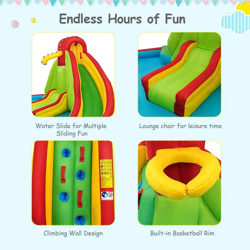 Kids Gift Inflatable Water Slide Bounce Park with 480 W Blower by DirectDeals