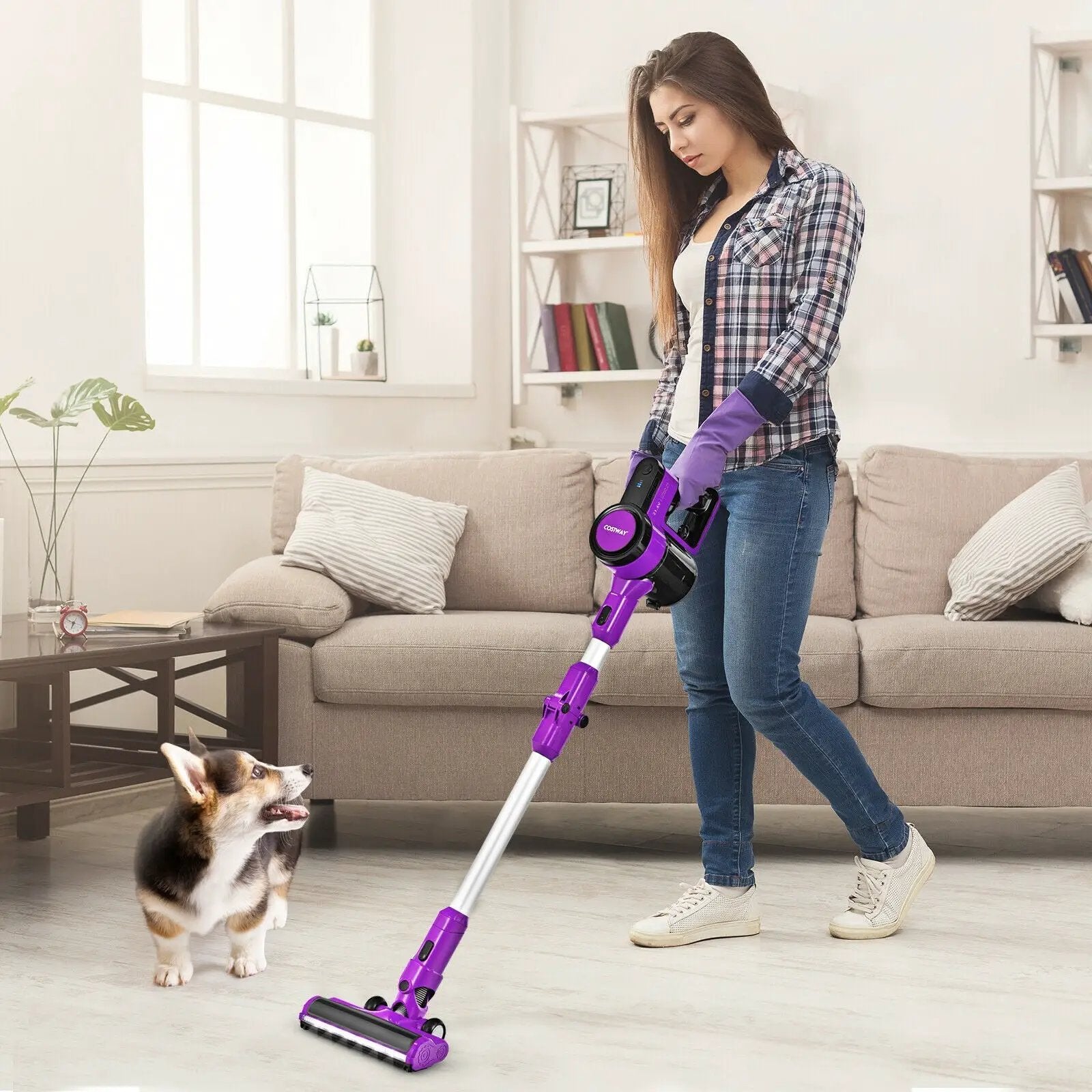 3-in-1 Handheld Cordless Stick Vacuum Cleaner with 6-cell Lithium Battery by DirectDeals