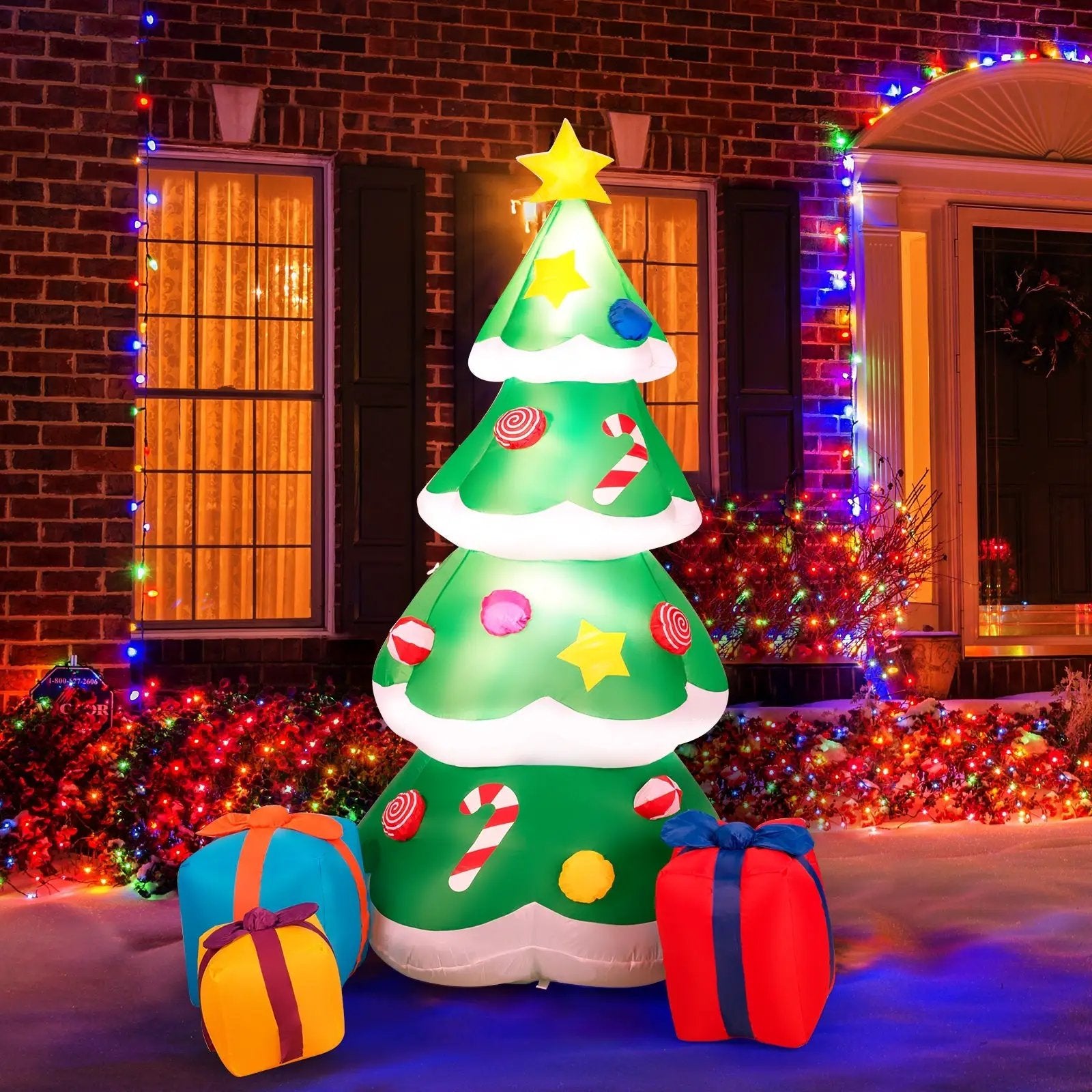 Inflatable Christmas Tree with 3 Gift Wrapped Boxes by DirectDeals