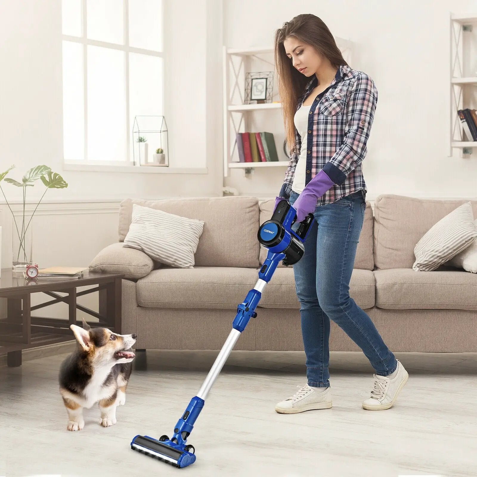 3-in-1 Handheld Cordless Stick Vacuum Cleaner with 6-cell Lithium Battery by DirectDeals