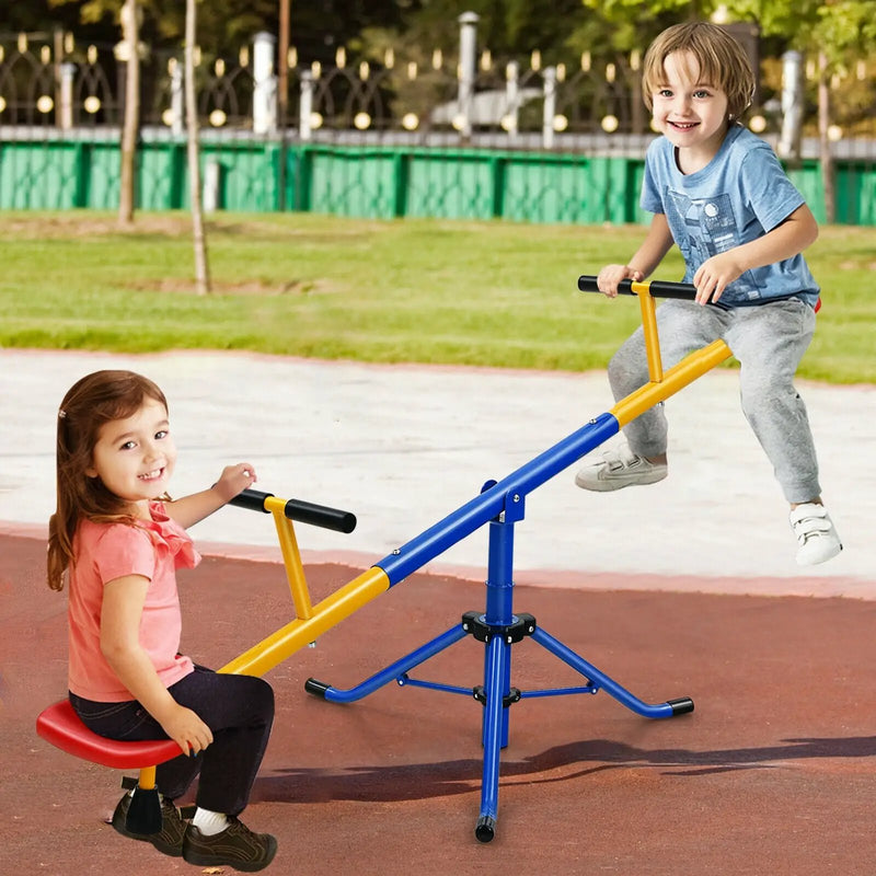 360°Rotation Kids Seesaw Swivel Teeter Totter Playground Equipment by DirectDeals