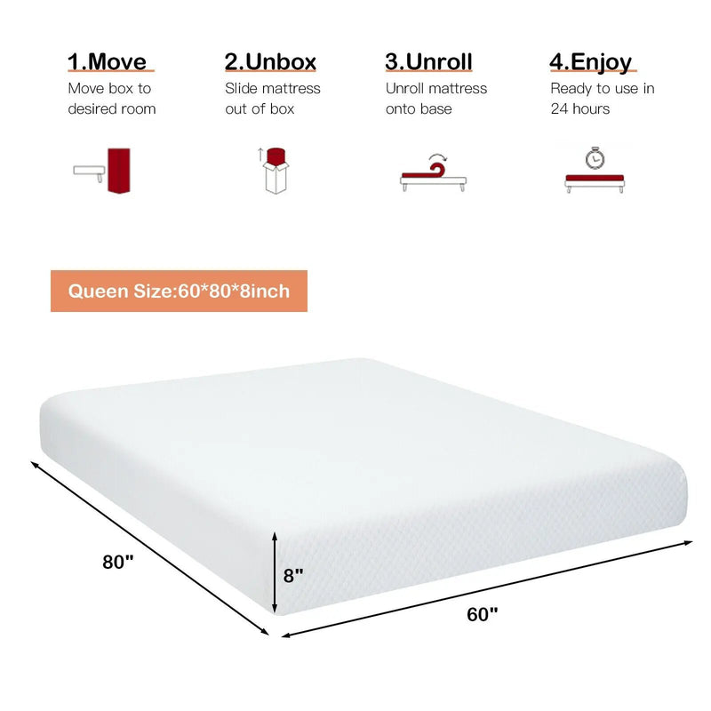 8 Inch Foam Medium Firm Mattress with Jacquard Cover by DirectDeals