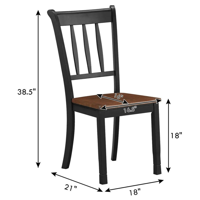 2 Pieces Solid Whitesburg Spindle Back Wood Dining Chairs by DirectDeals